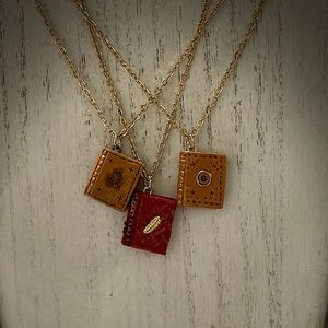 Miniature books - Hand Sculpted Mini books Tiny book. Tiny Book Necklace